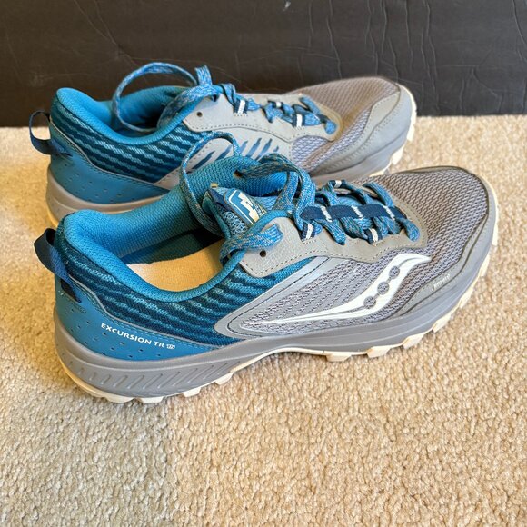 Saucony Trail Running Hiking Shoes Women's Size 10 Gray Blue S10668-15 - Picture 1 of 10